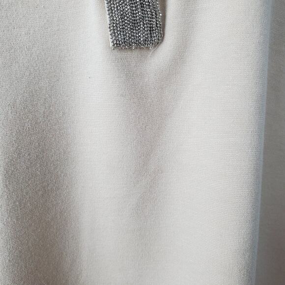 Perse By Carlisle Silk Pullover Hoodie Sweater Beige - Size 10 - Picture 11 of 12